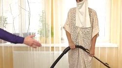 Muslim maid in white gets hardcore penetration
