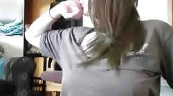 white chick playing on live infront of her husband